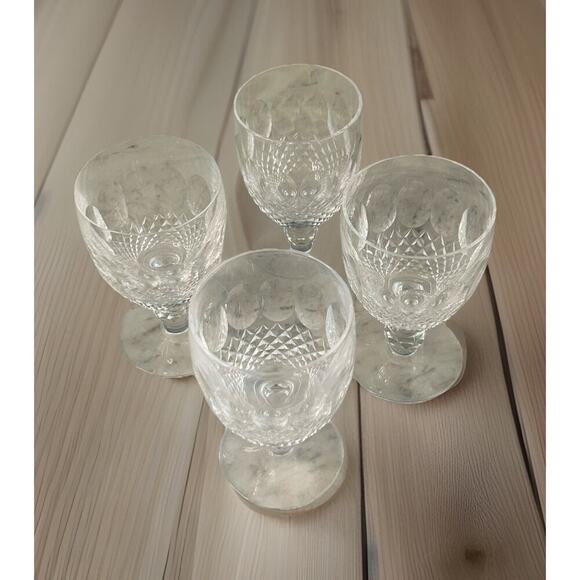 (3) Waterford Crystal ‘Colleen’ Glasses 5.25" Short Stem Water Goblet Wine Glass - Picture 2 of 16